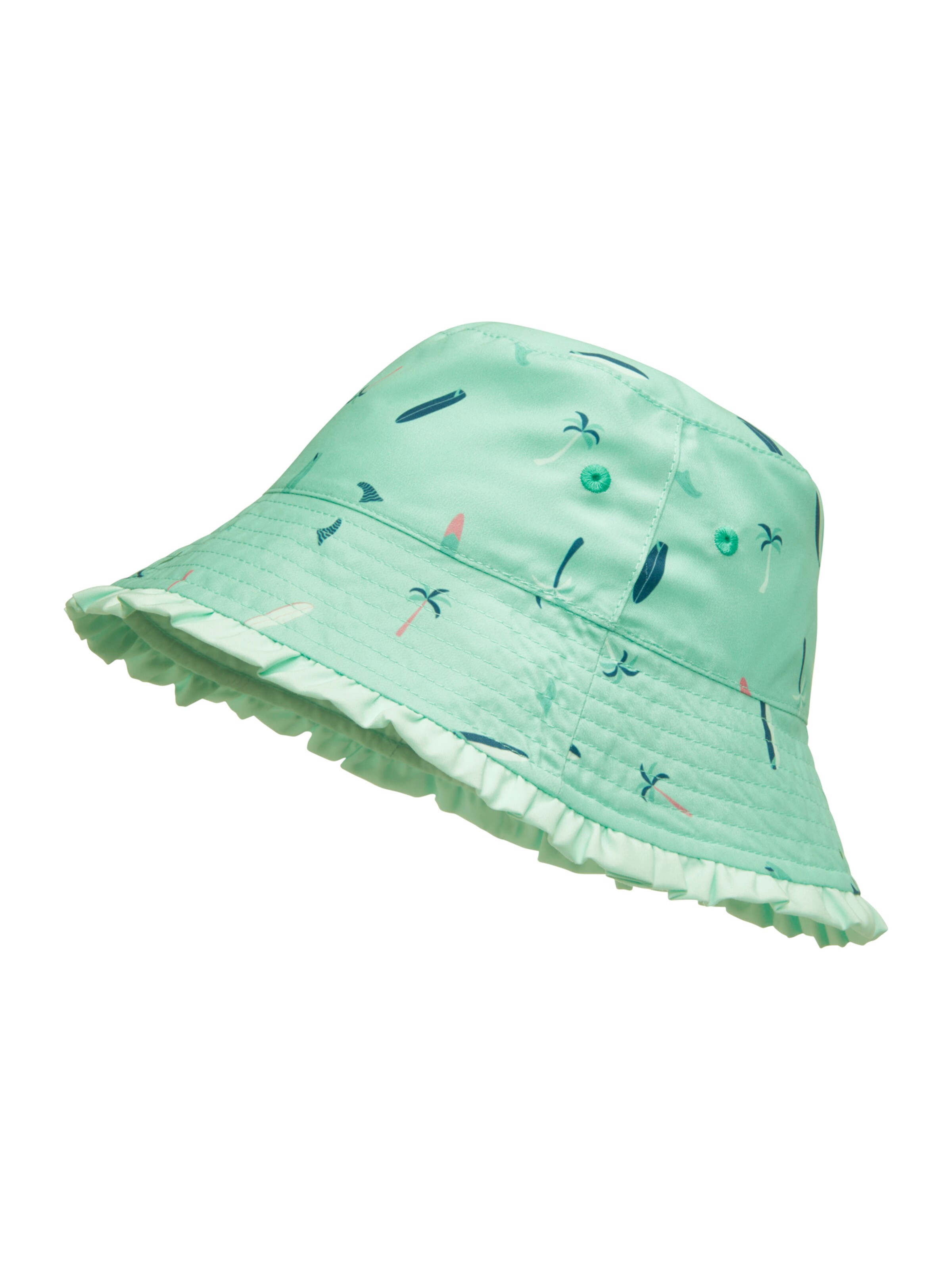 PLAYSHOES Müts 'Surfbrett Palme', värv roheline