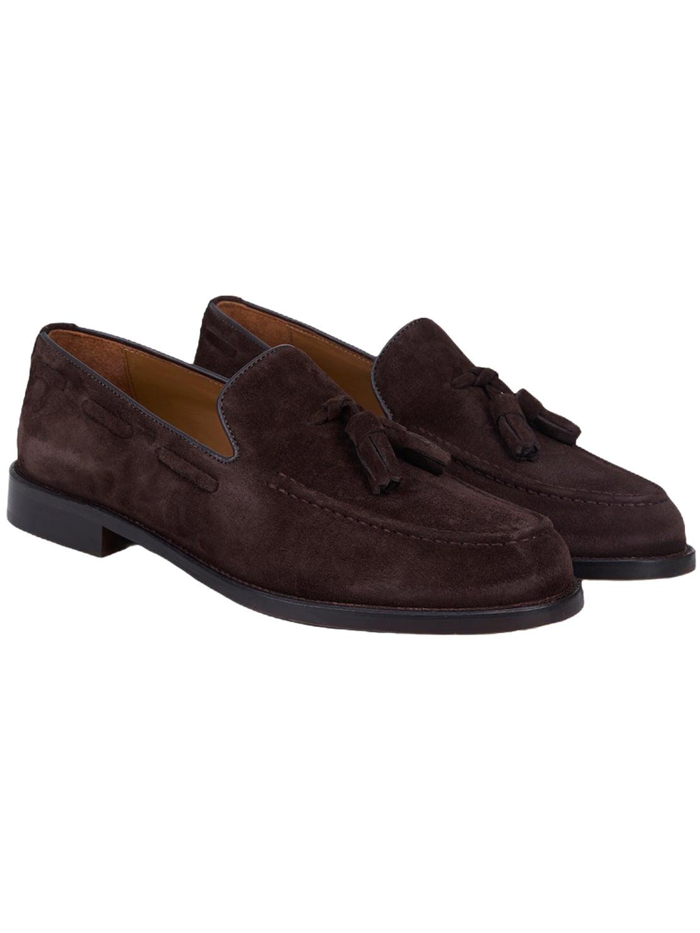 Desa Mocassins 'DESA Herren-Loafer aus Wildleder mit Quasten' in Bruin