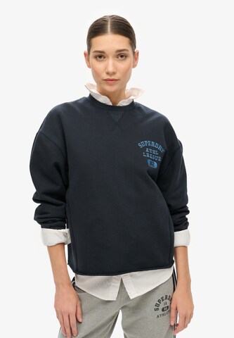 Superdry Sweatshirt 'Athletic' in Blue: front