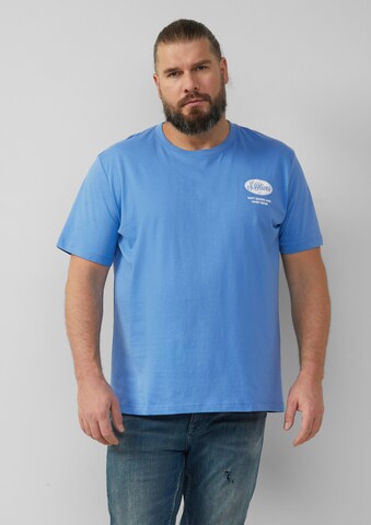 s.Oliver Men Big Sizes Shirt in Blue: front