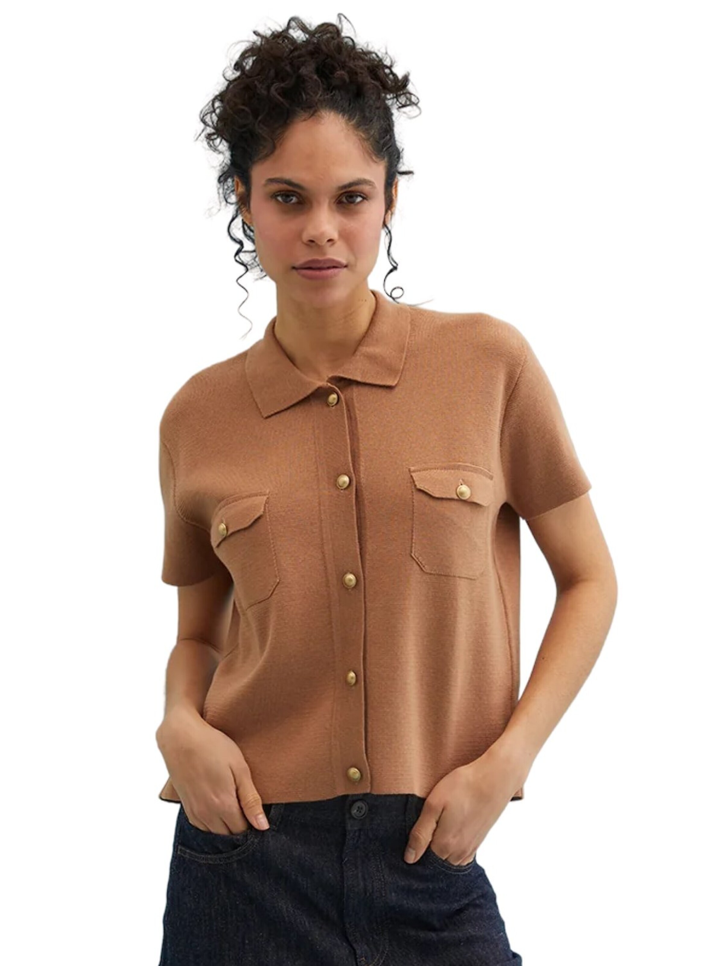 SILK & CASHMERE Fleece jas in Beige