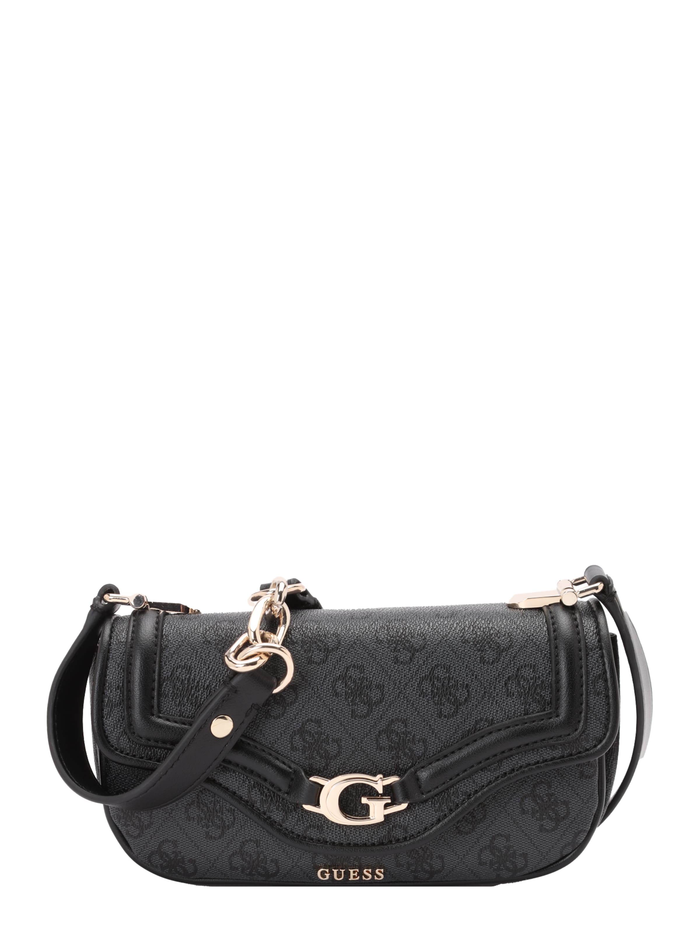 GUESS - Mala de ombro 'DEA CROSSBODY FLAP' em preto: frente