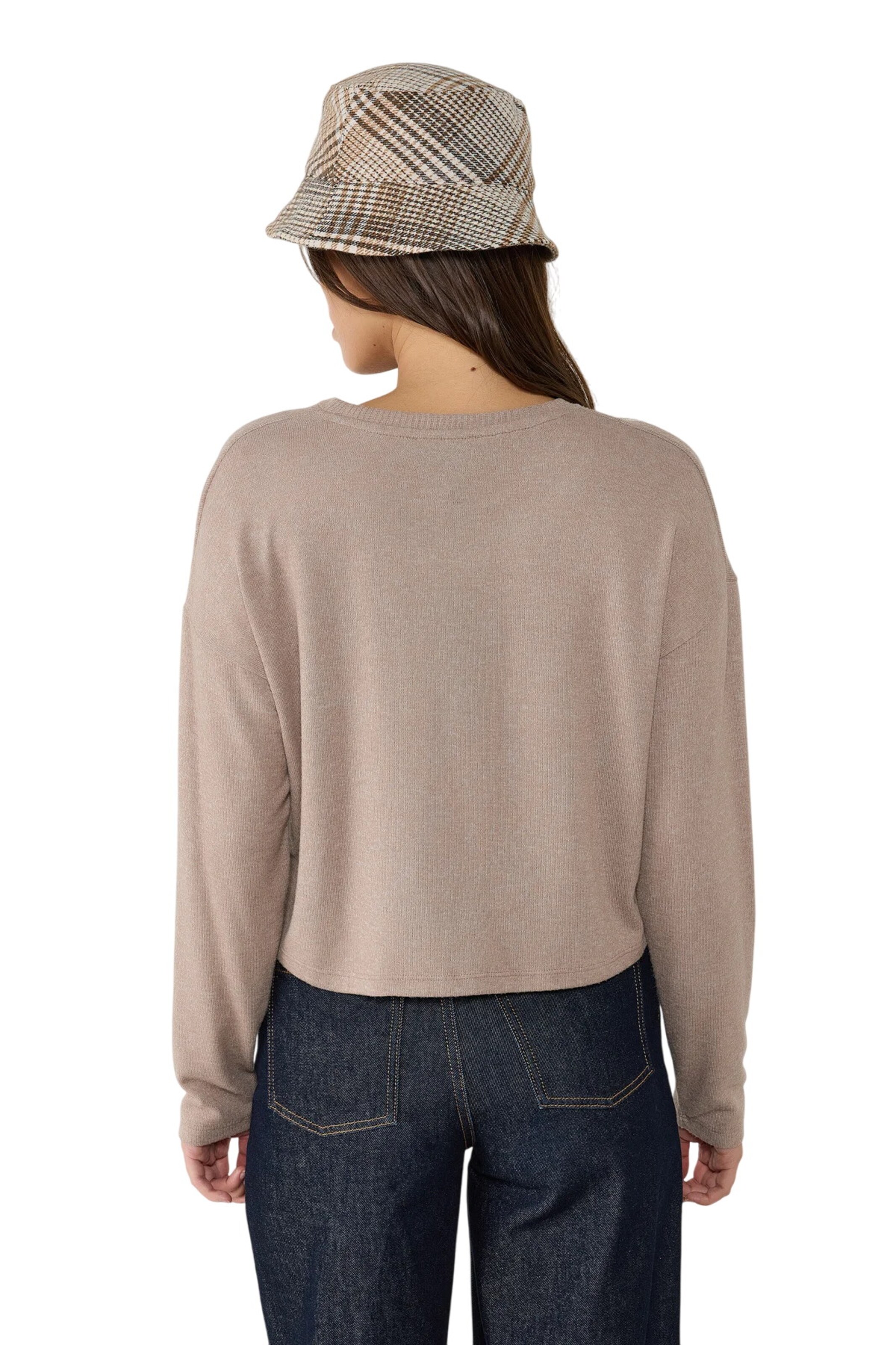 No Matter What Pullover in Beige