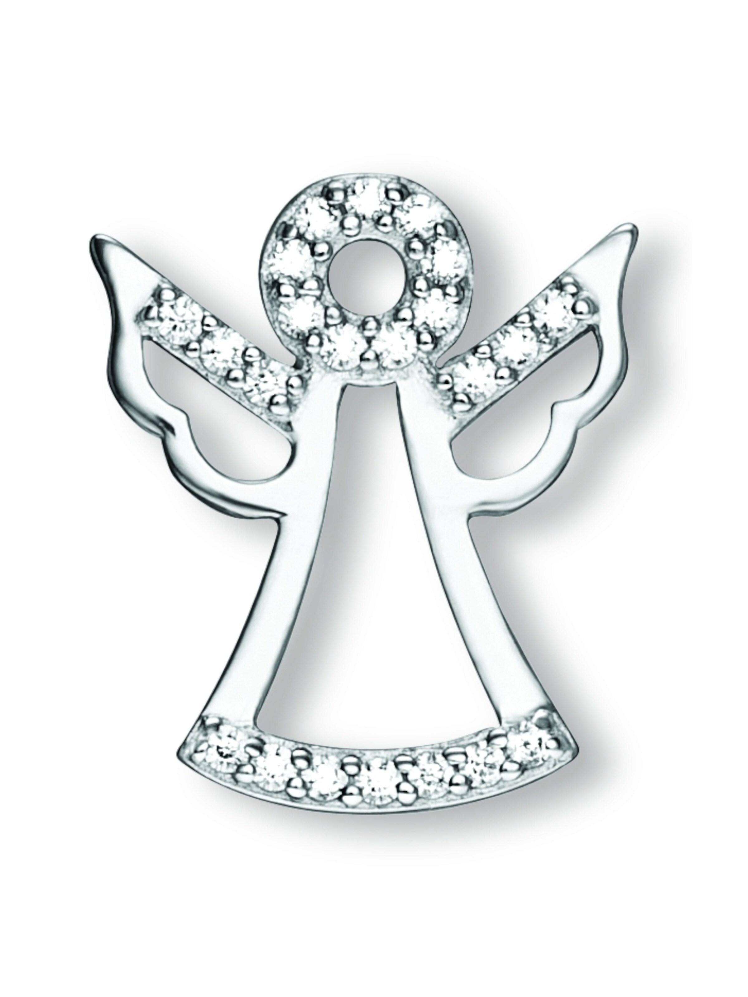 ONE ELEMENT Anhänger 'Engel' in Silber: Vorderseite