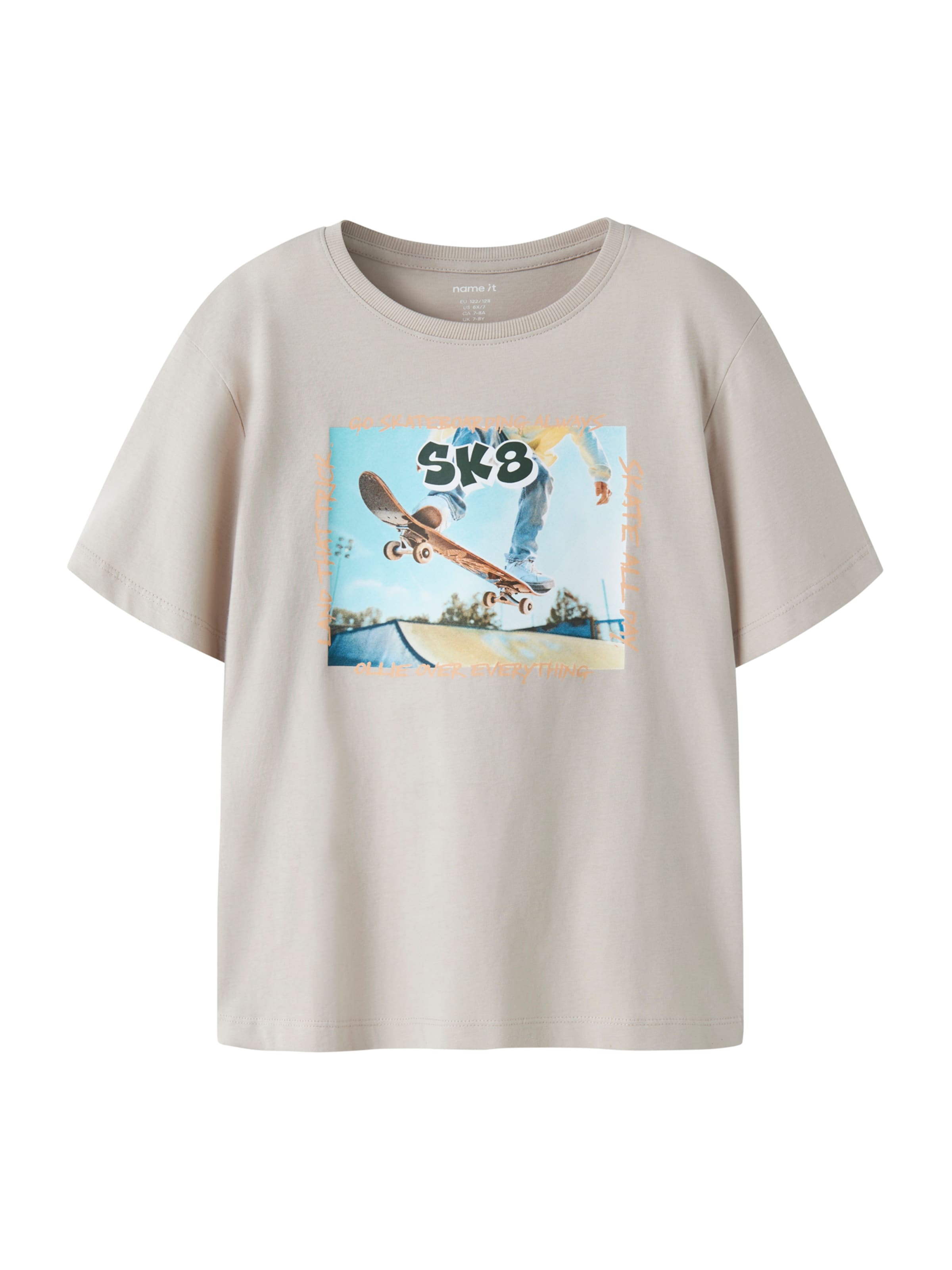 NAME IT Μπλουζάκι 'NKMVOTO' σε γκρι: μπροστά