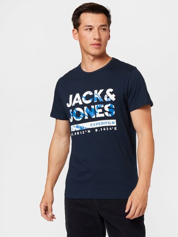 JACK & JONES Shirt 'HUNTER' in Blue: front