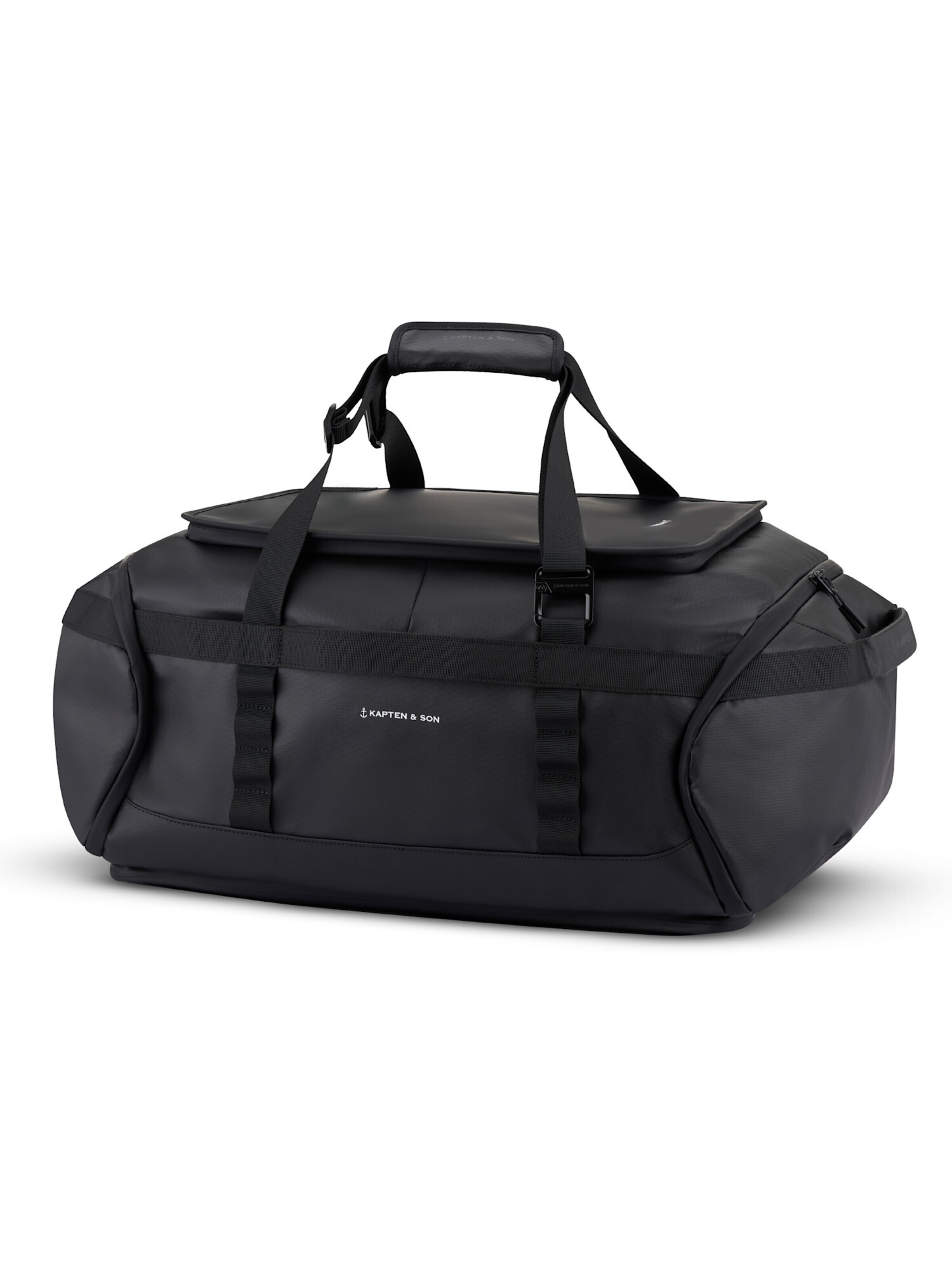 Kapten & Son Reisetasche 'Lisbon Duffle Backpack Large' in Schwarz: Vorderseite