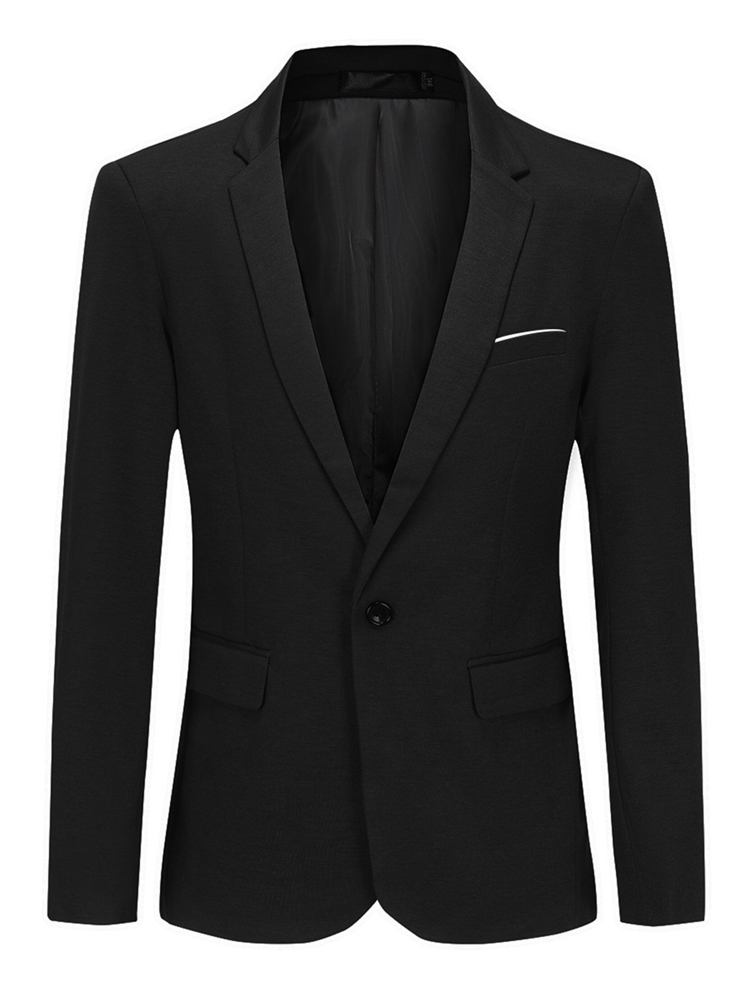 YOUTHUP Slim Fit Sakko 'Form'‌‌‌‌‌‌ in Schwarz: Vorderseite