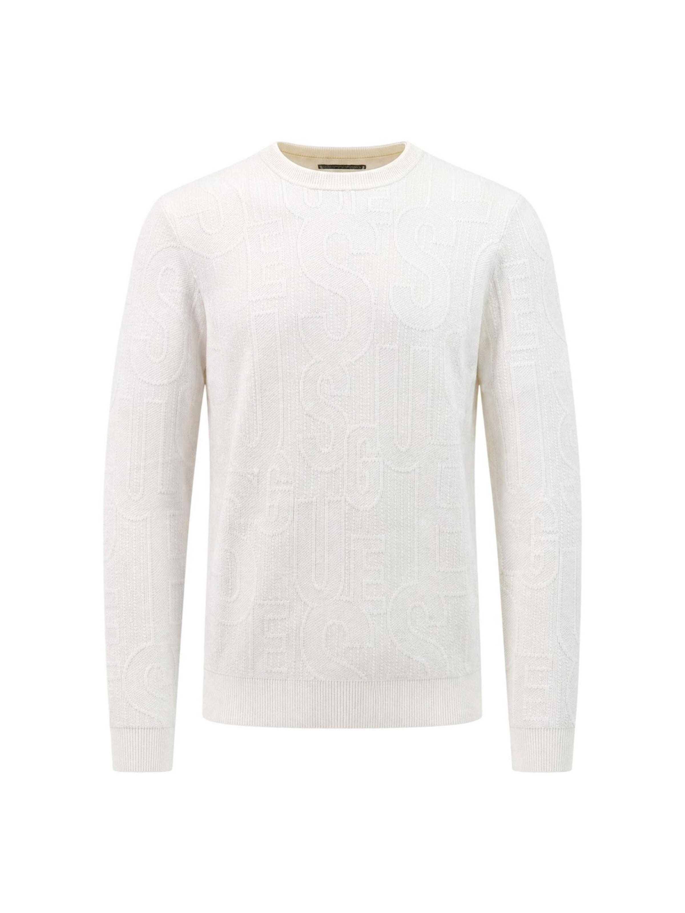 GUESS - Jersey 'NESTOR CN ALLOVER LO M6BR23 Z1373' en beige: frente