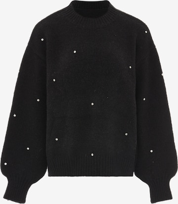 Pull-over caissa en noir : devant