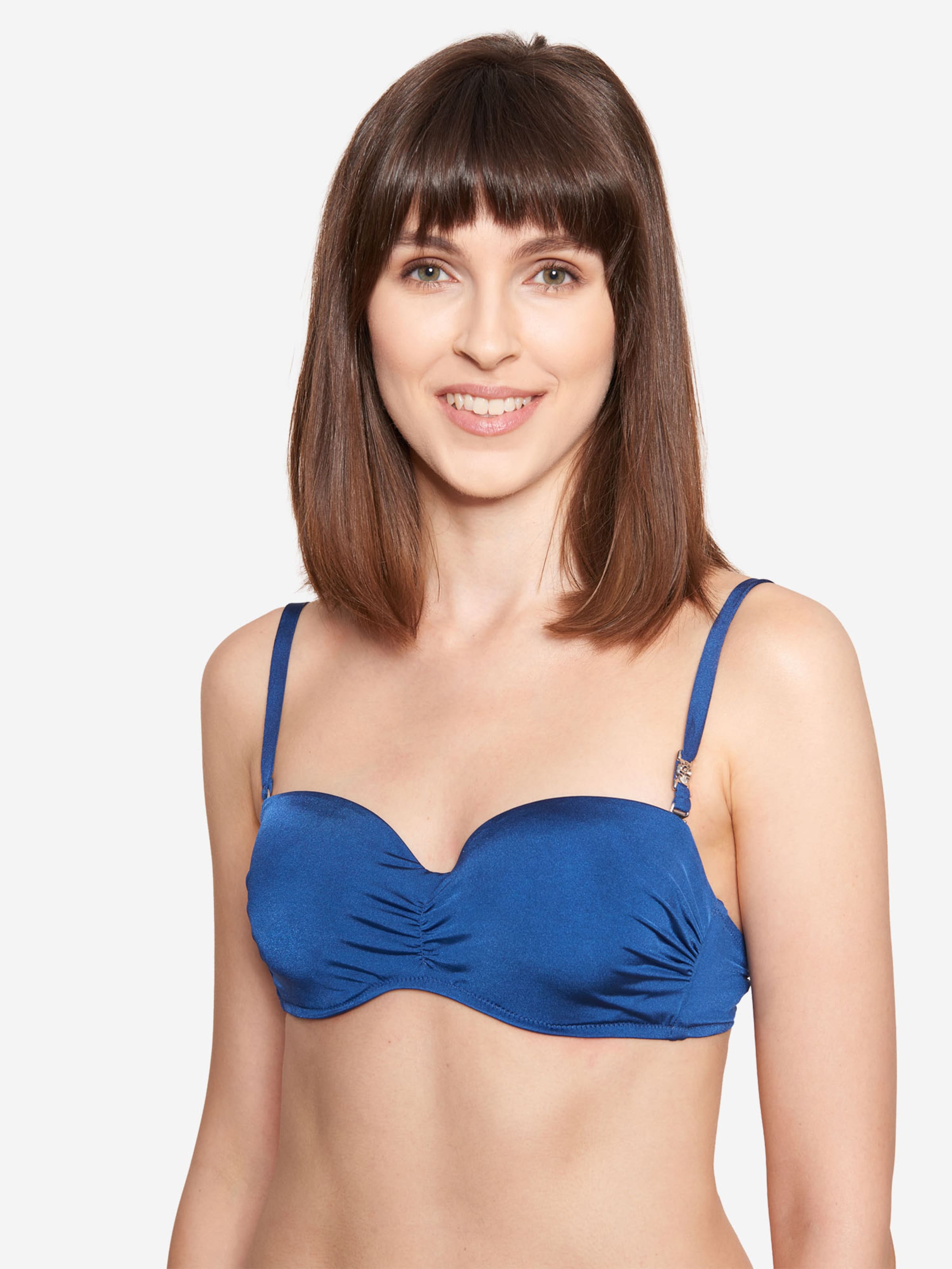 FÉRAUD PARIS Bikini Top ' Basic ' in Blue: front