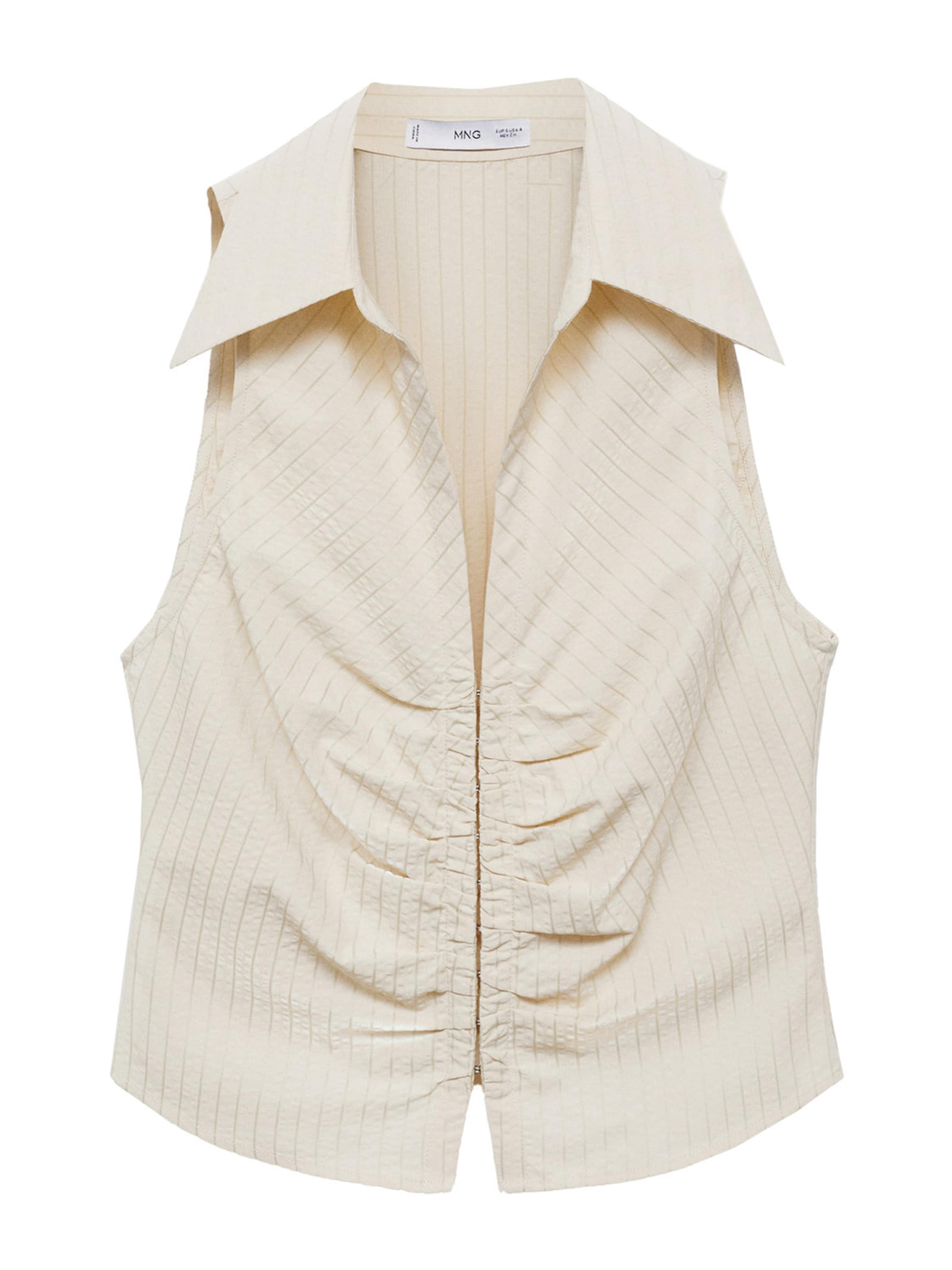 MANGO Bluse 'GALY' i beige: forside