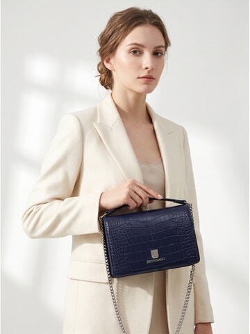 Borsa a spalla 'Borsa a Spalla Nicole Bruno Magli Ecopelle Texture Coccodrillo' di Bruno Magli in blu