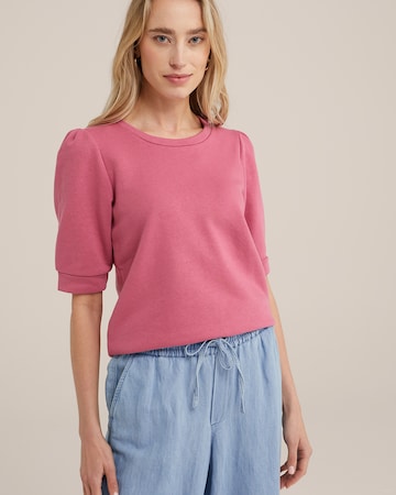 Sweat-shirt WE Fashion en rose : devant