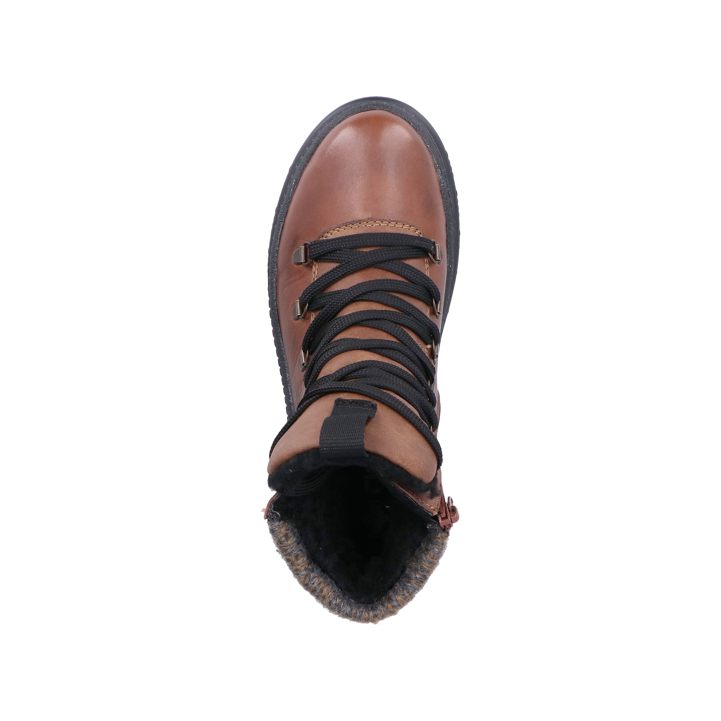 Rieker Lace-Up Ankle Boots in Brown