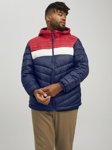 Jack & Jones Plus Between-Season Jacket 'Hero' in Blue: front