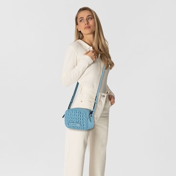 Borsa a tracolla 'Behind the Seams' di Karl Lagerfeld in blu: frontale