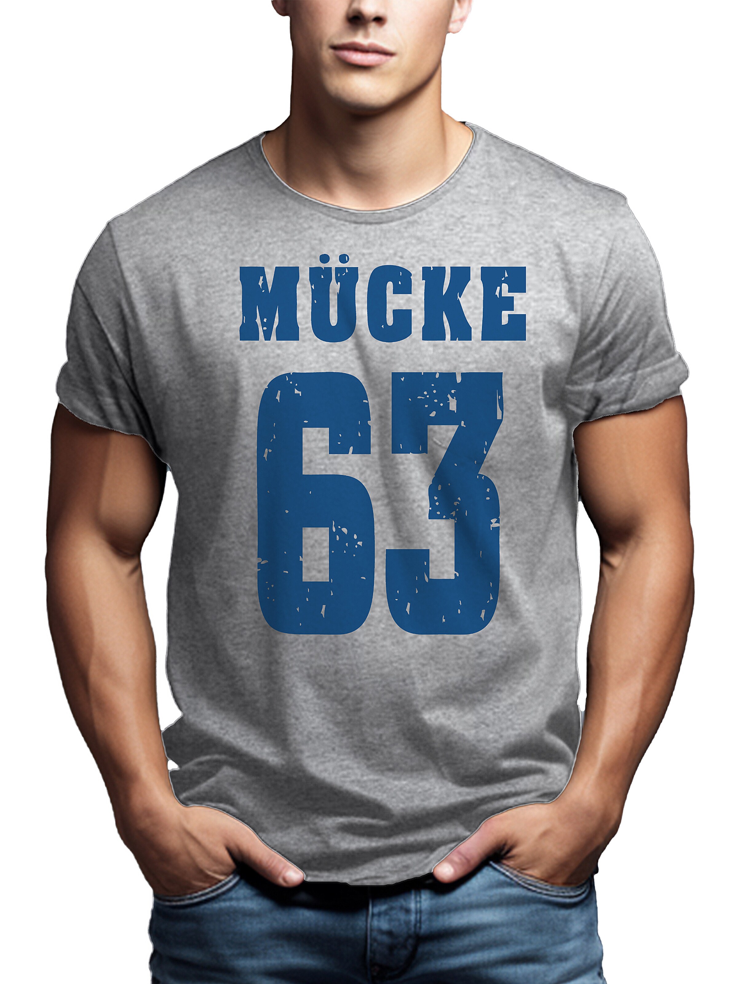 MAKAYA Shirt 'Mücke 63' in Grey