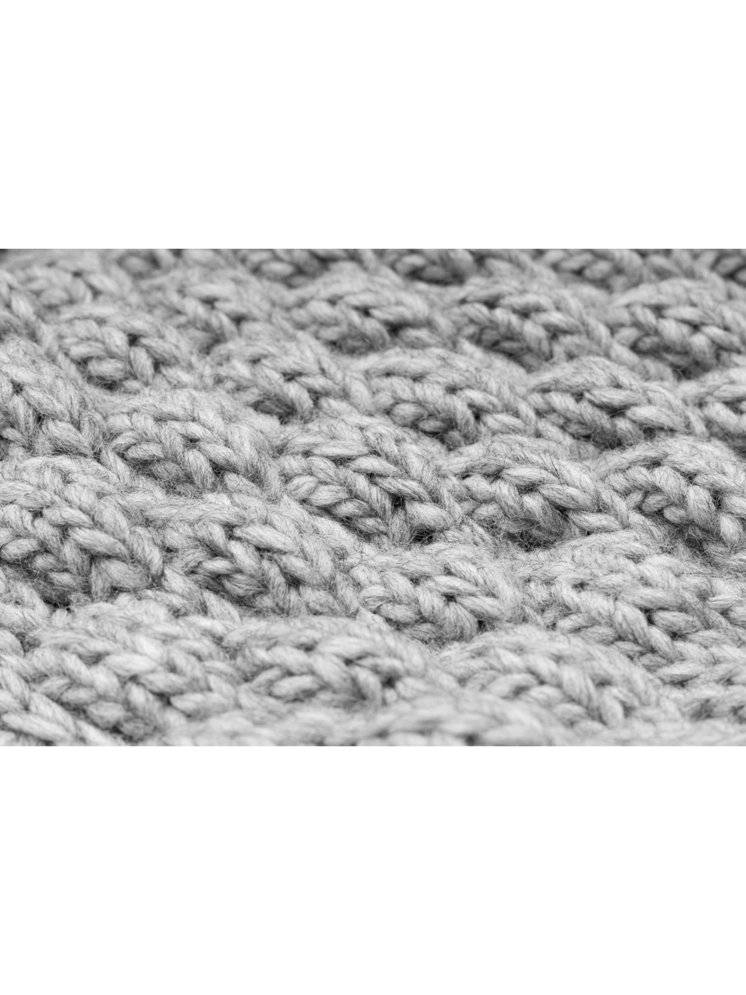 styleBREAKER Schlauchschal 'Strick Loop mit Bubblemuster'‌ in Grau