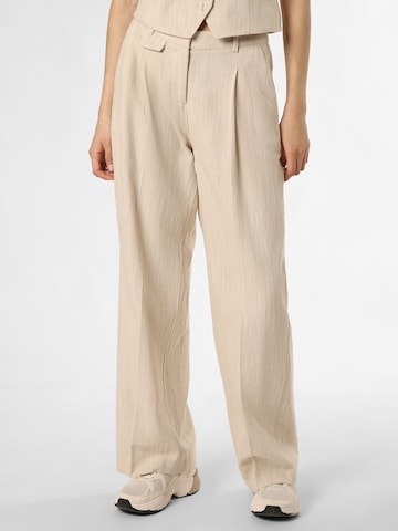 OPUS Loose fit Pleat-Front Pants ' Merja ' in Beige: front