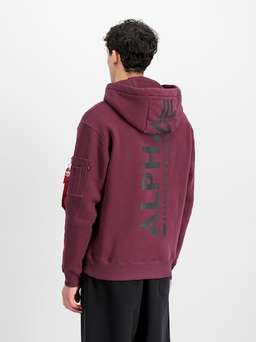 ALPHA INDUSTRIES - Pullover 'Backprint' em vermelho
