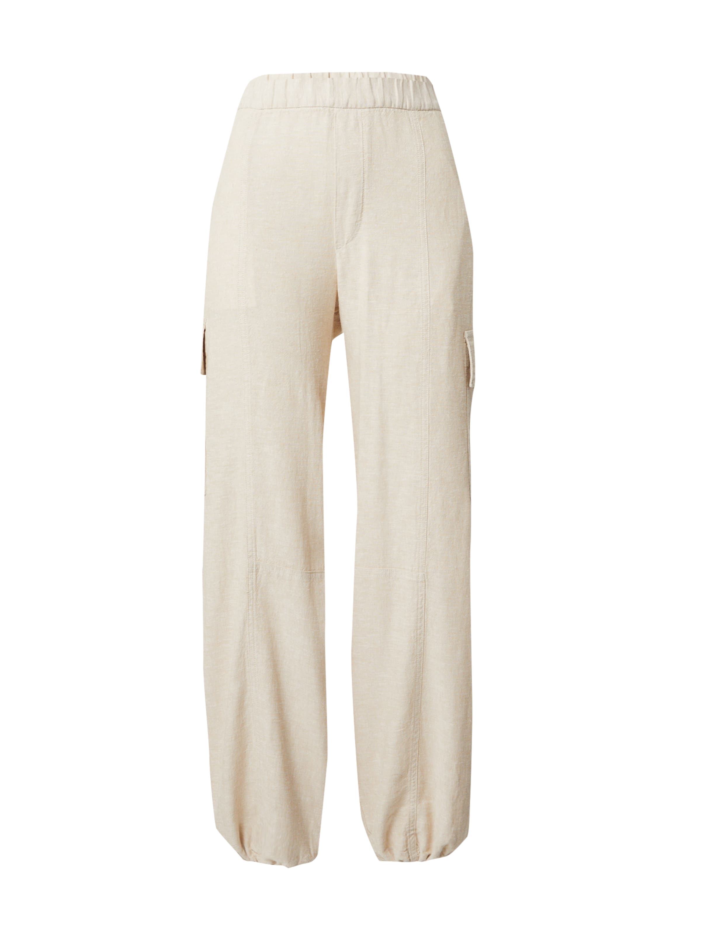 GAP Wide leg Παντελόνι cargo σε μπεζ: μπροστά