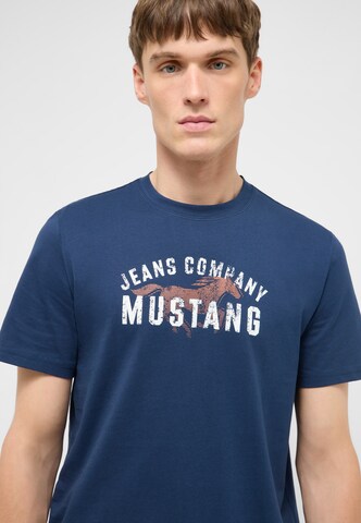 MUSTANG T-Shirt 'Austin' in Blau