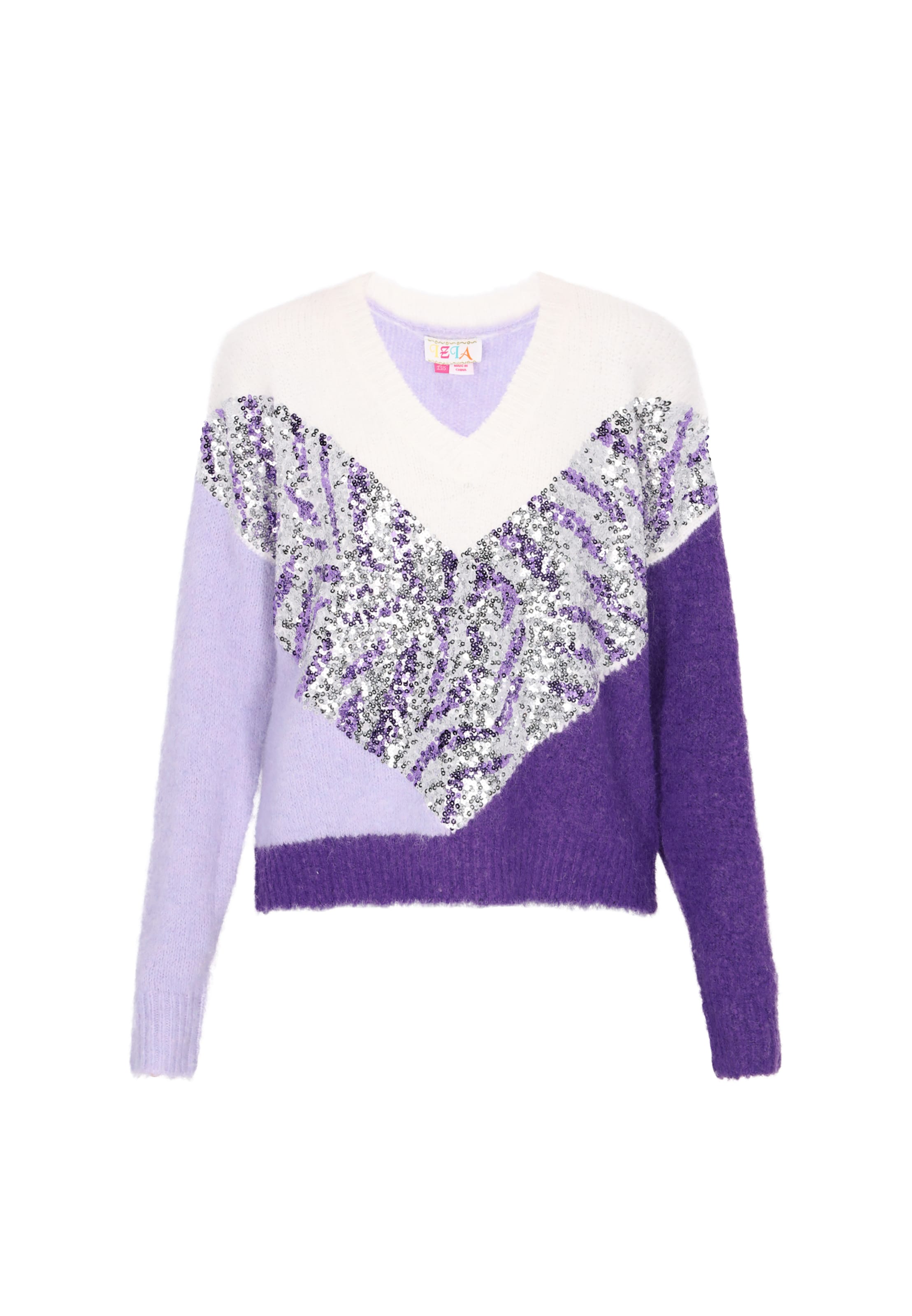 IZIA Trui in Lila: voorkant