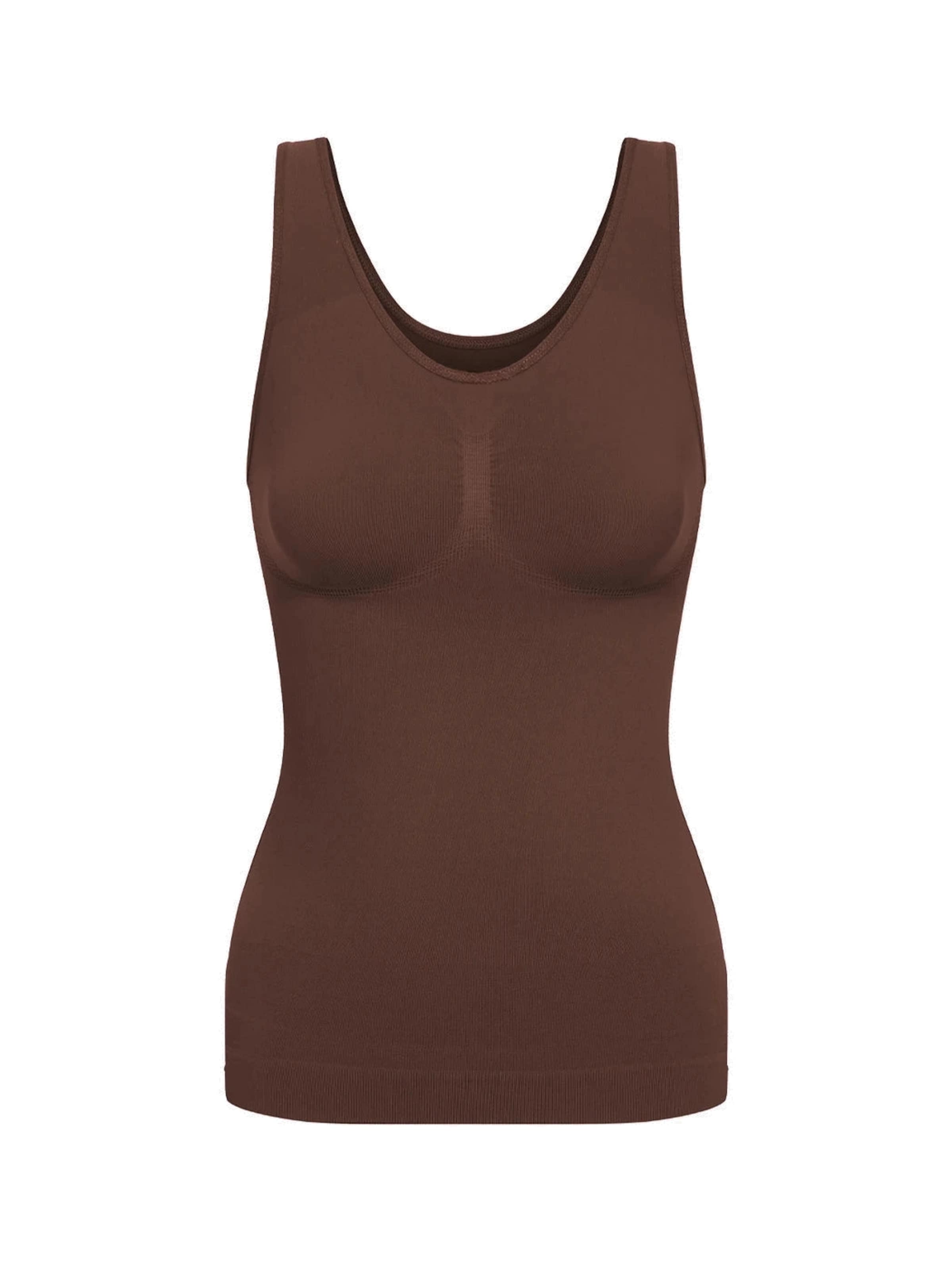 cfab Shaping Top 'Figurformendes Shapewear Tanktop' in Brown: front
