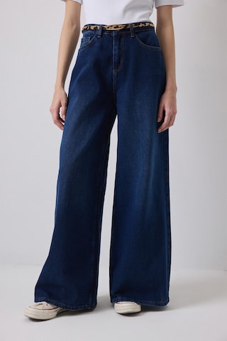 Touche Prive Wide leg Jeans in Blauw: voorkant