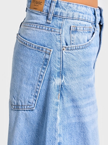 IT'S BASIC Loose fit Jeans 'Skater High Rise Jeans - Aqua' in Blue