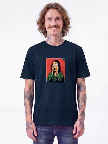 T-Shirt 'Mona Lisa Scream' Watapparel en bleu : devant
