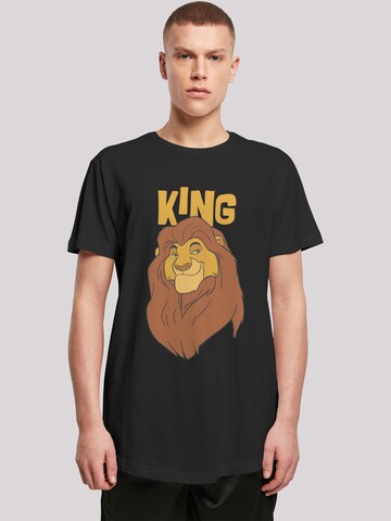 T-Shirt 'Disney The König der Löwen Mufasa King' F4NT4STIC en noir : devant