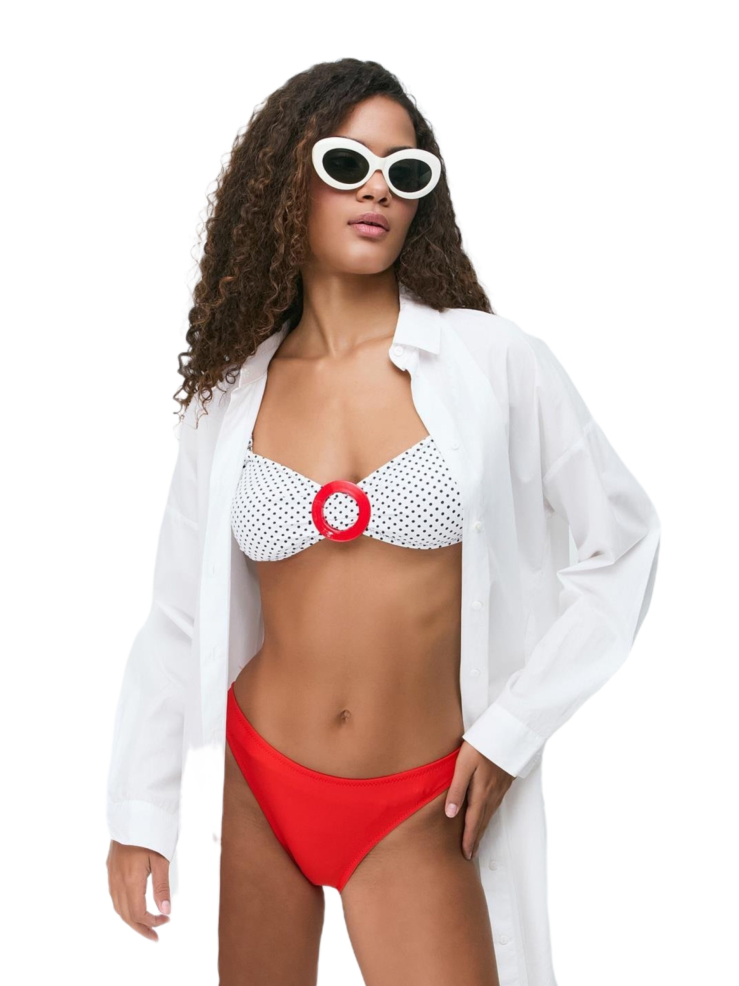 C&City Bandeau Bikini in Rood