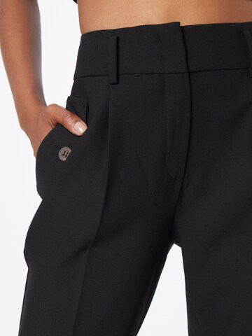 MORE & MORE Regular Pleat-Front Pants in Black