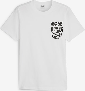 PUMA T-Shirt 'Hoops' in Weiß: predná strana