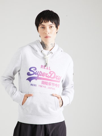 Sweat-shirt Superdry en gris : devant