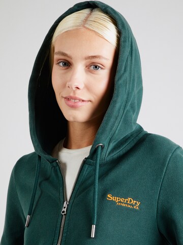 Superdry Sweatvest 'ESSENTIAL' in Groen