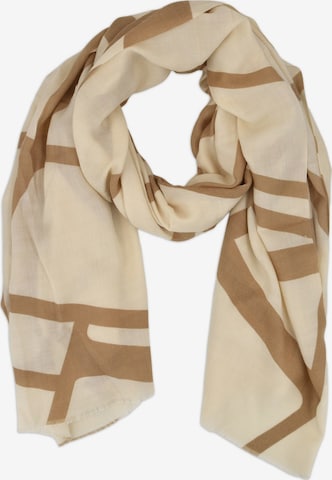 styleBREAKER Schal 'Schal mit Graphic Lines Muster' in Beige: Vorderseite