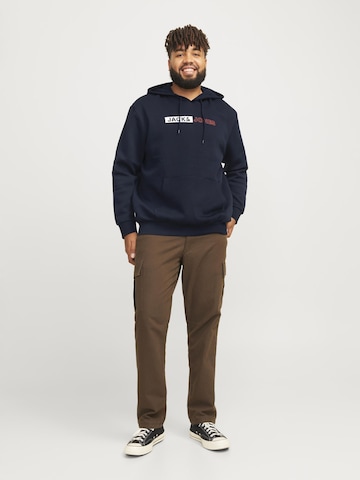 Jack & Jones Plus - Sudadera 'JJECorp' en azul