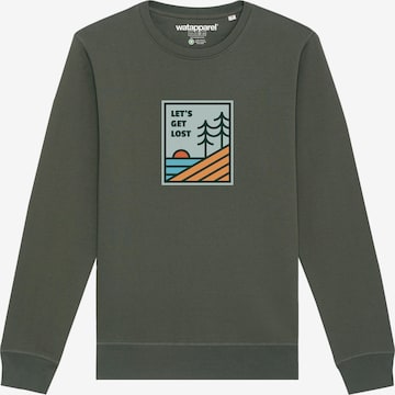 Watapparel Sweatshirt ' Let's Get Lost ' in Grün: Vorderseite