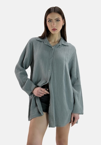 Elara Bluse in Grau: Vorderseite