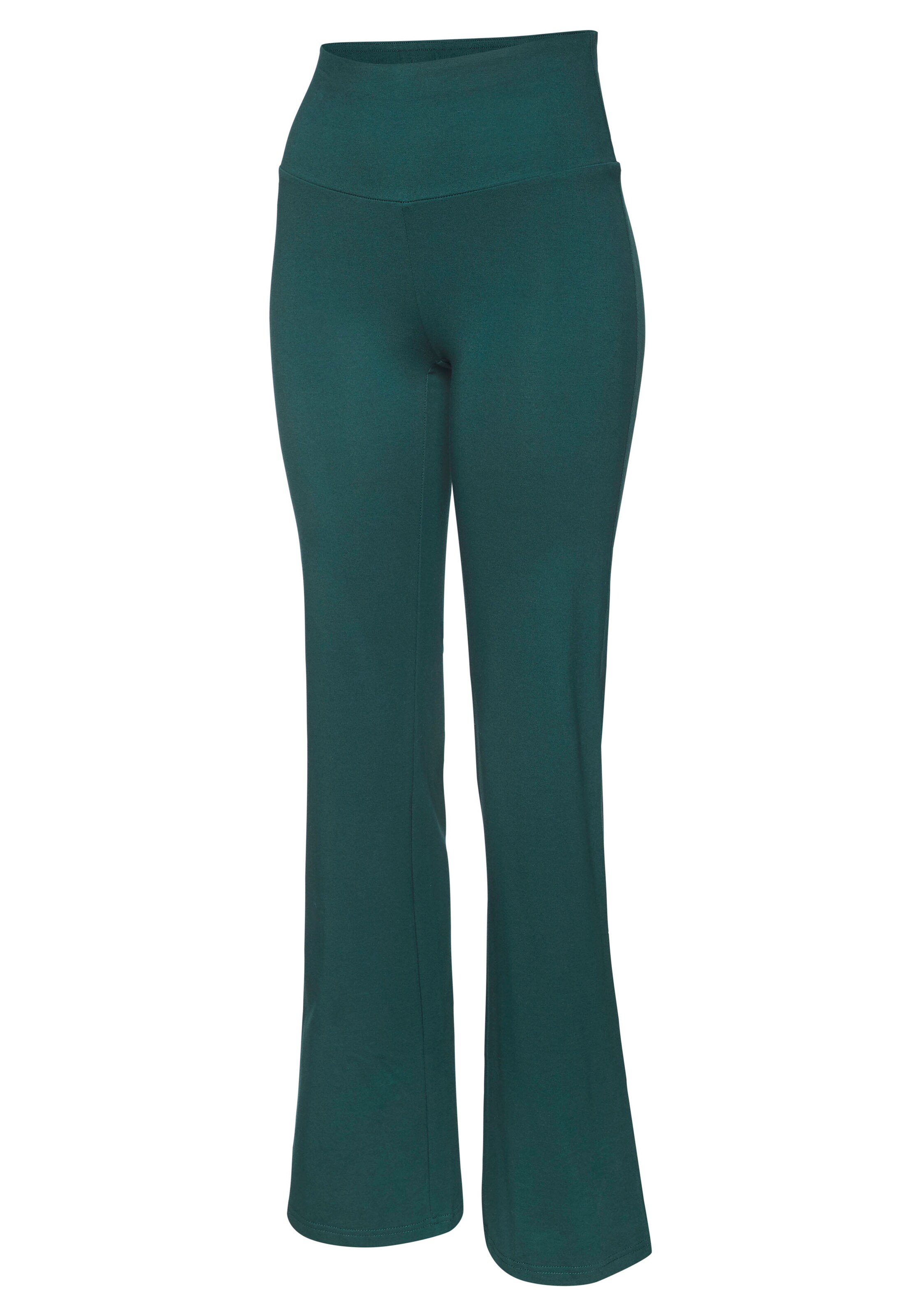 LASCANA ACTIVE Flared Workout Pants in Green
