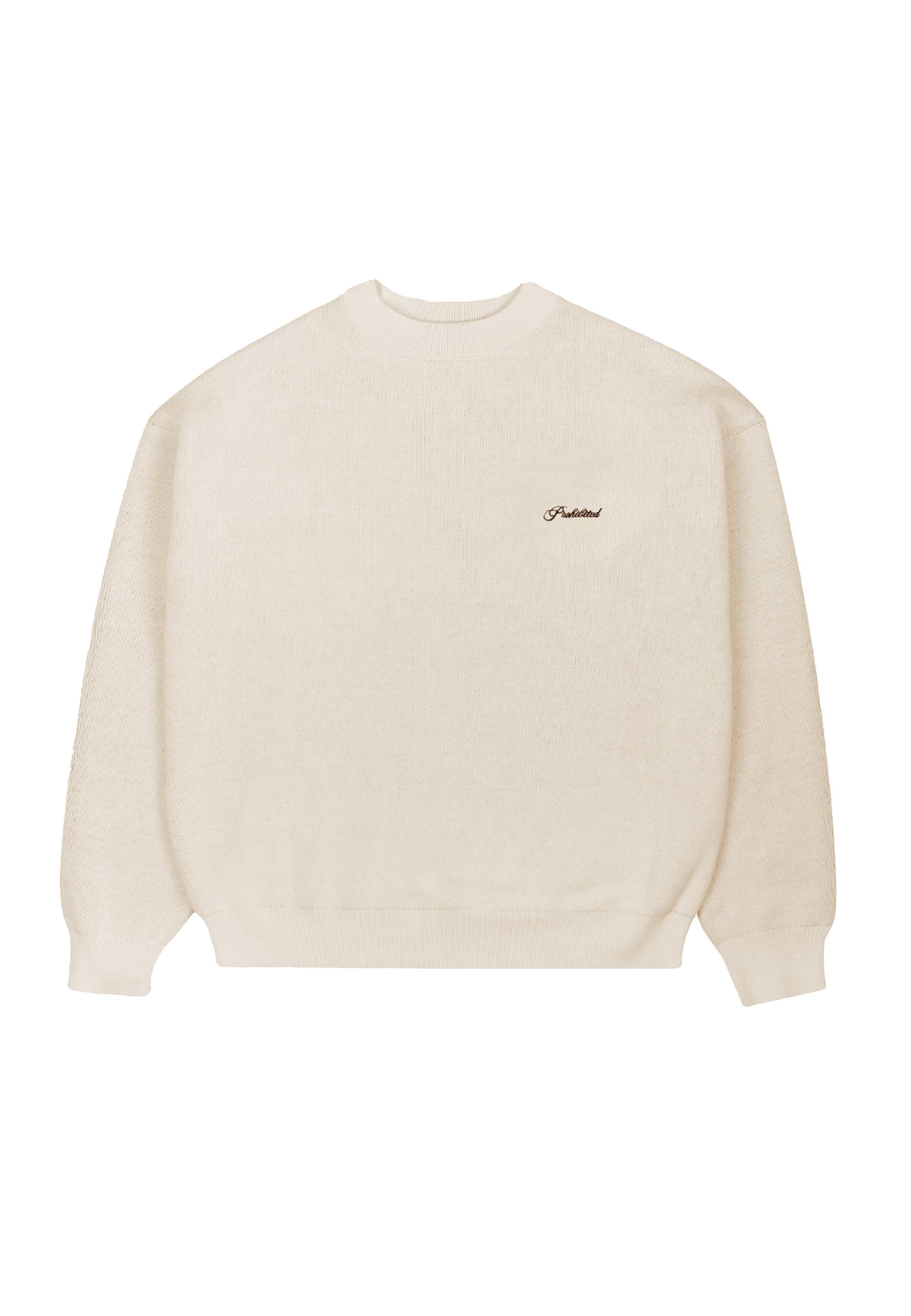 Pullover 'Back In The Days' di Prohibited in beige: frontale