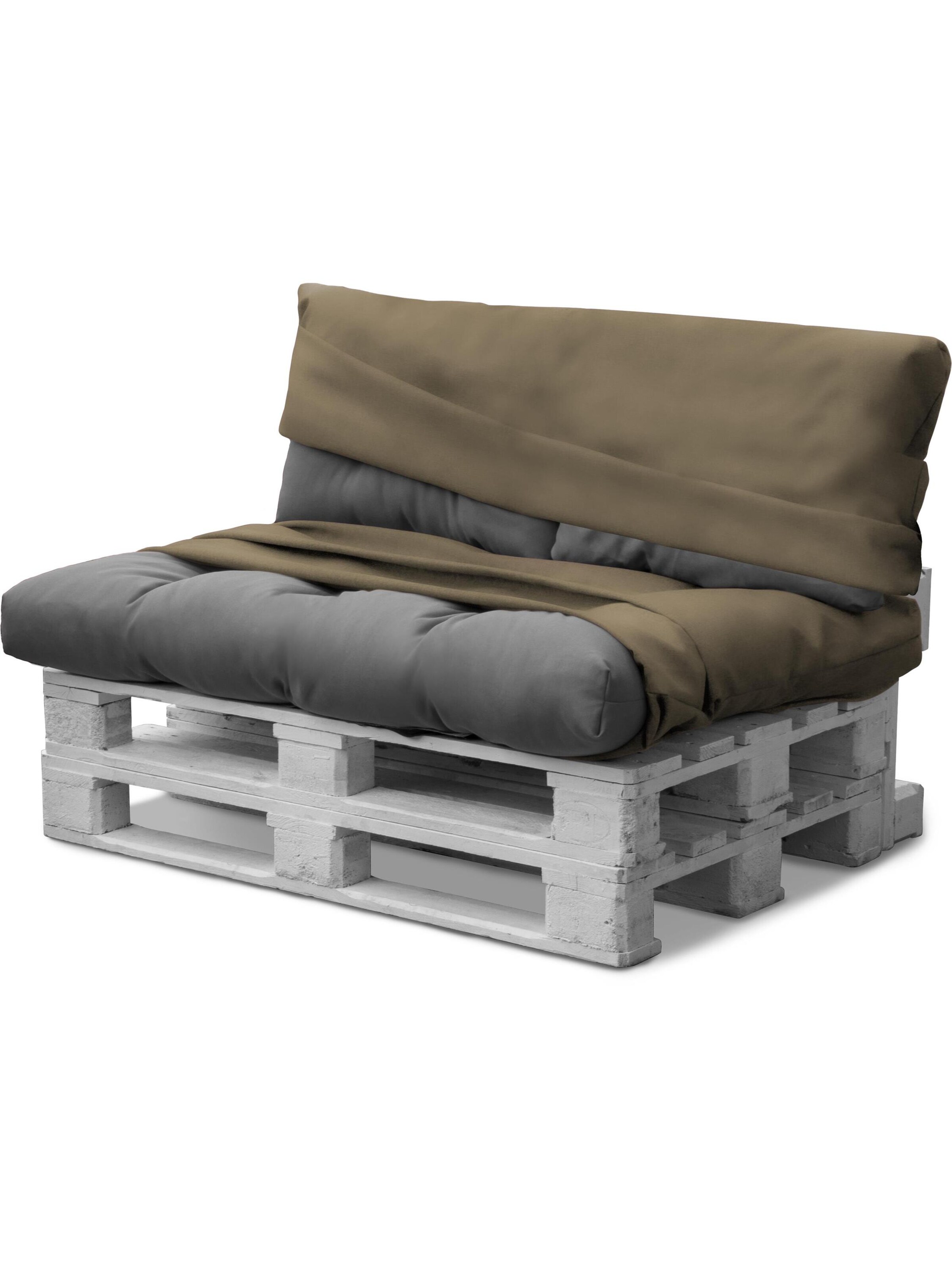 Aspero Palettenkissenbezüge 'Marsala' in Grün