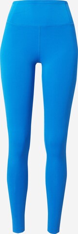 Girlfriend Collective Skinny Workout Pants 'FLOAT' in Blue: front