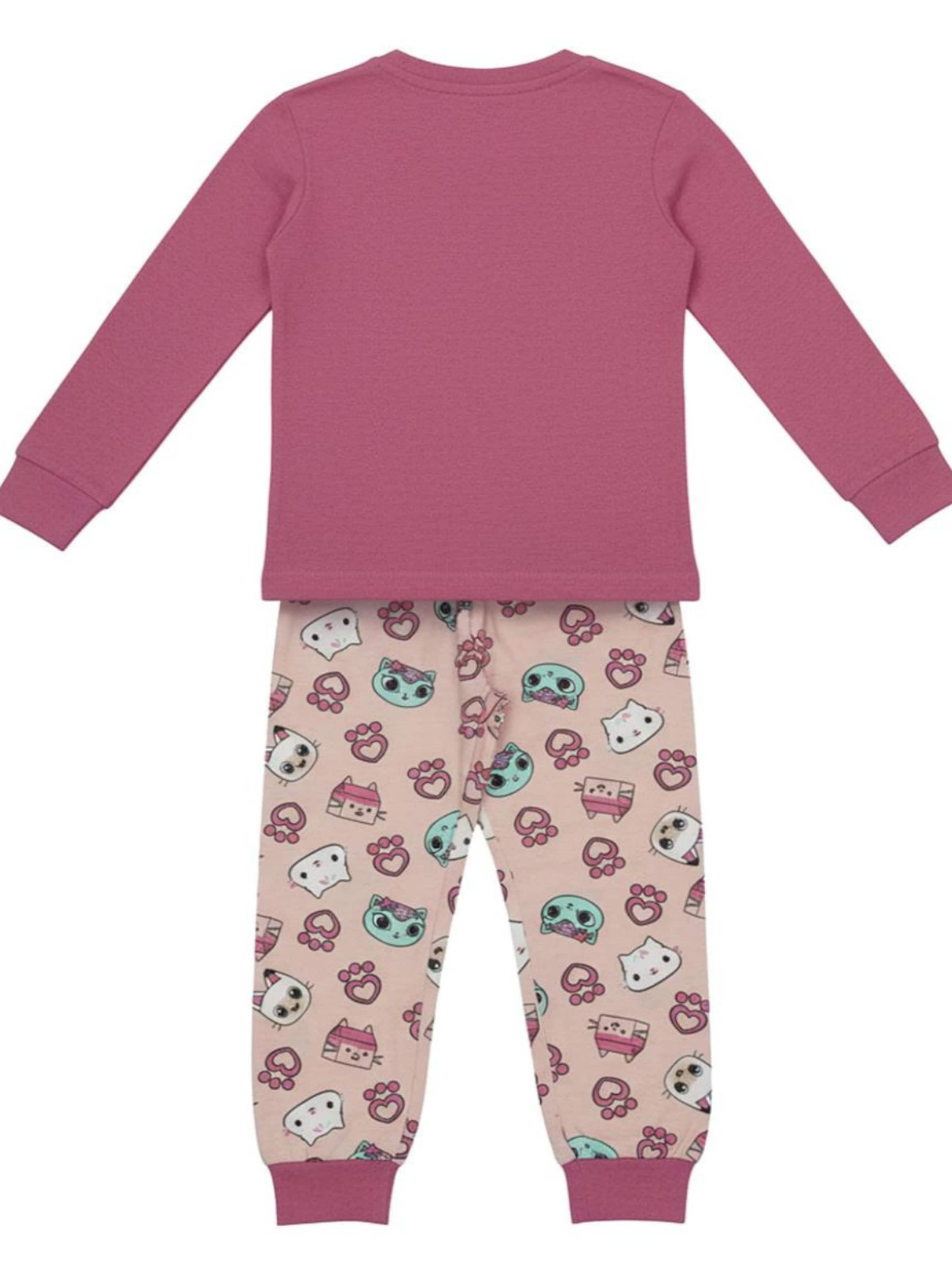 Cerdá Pajamas 'Gabby’s Dollhouse Pyjama Set Kids – Pink – Long Sleeve Sleepwear with Pants' in Red