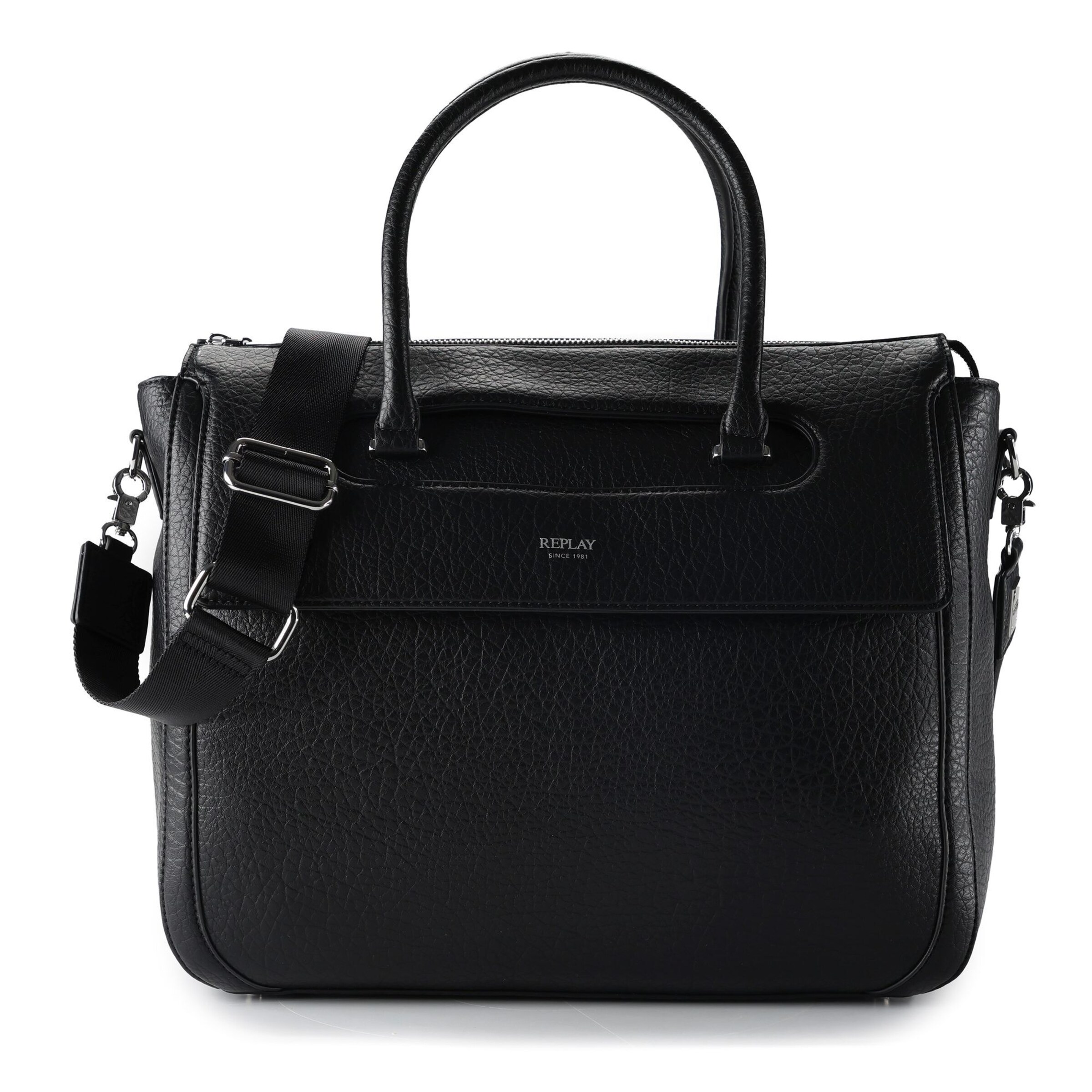 REPLAY Crossbody Bag in Black: front