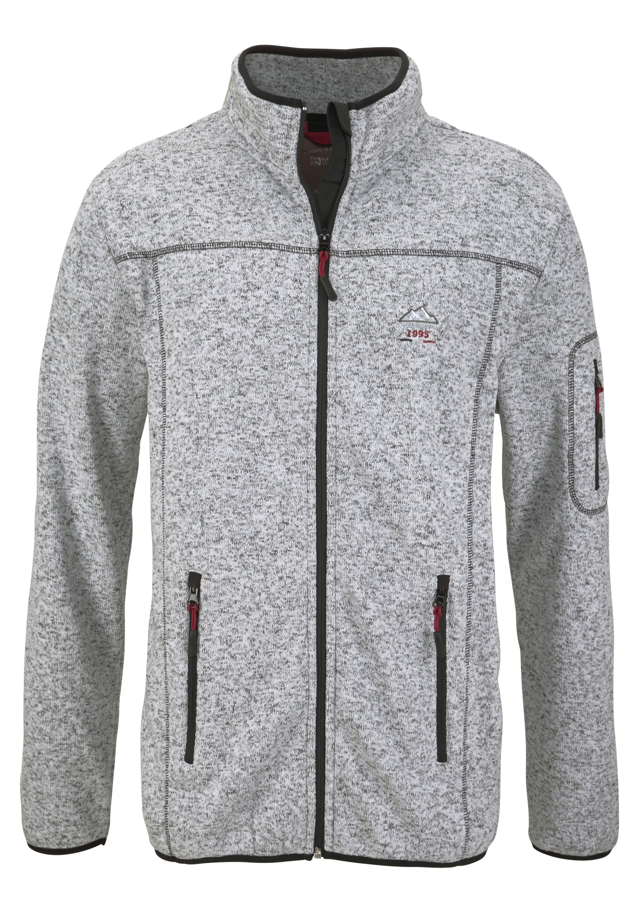 Man's World Fleecejacke in Grau: Vorderseite