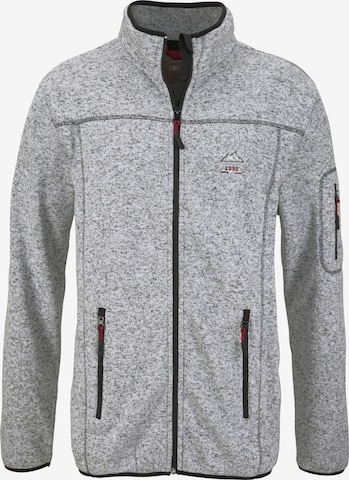 Man's World Fleece Jacket in Grey: front